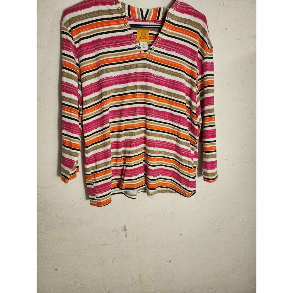 Ruby Rd Abstract Colorful Top XL - Picture 3 of 6